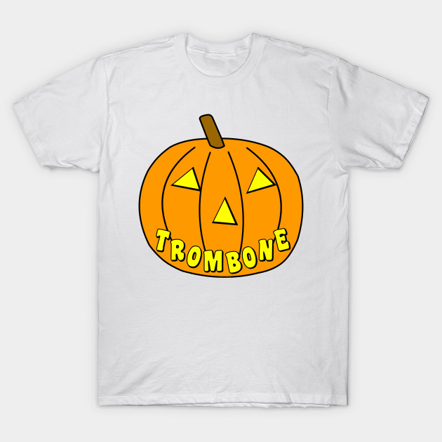 Trombone Halloween Pumpkin T-Shirt-TOZ